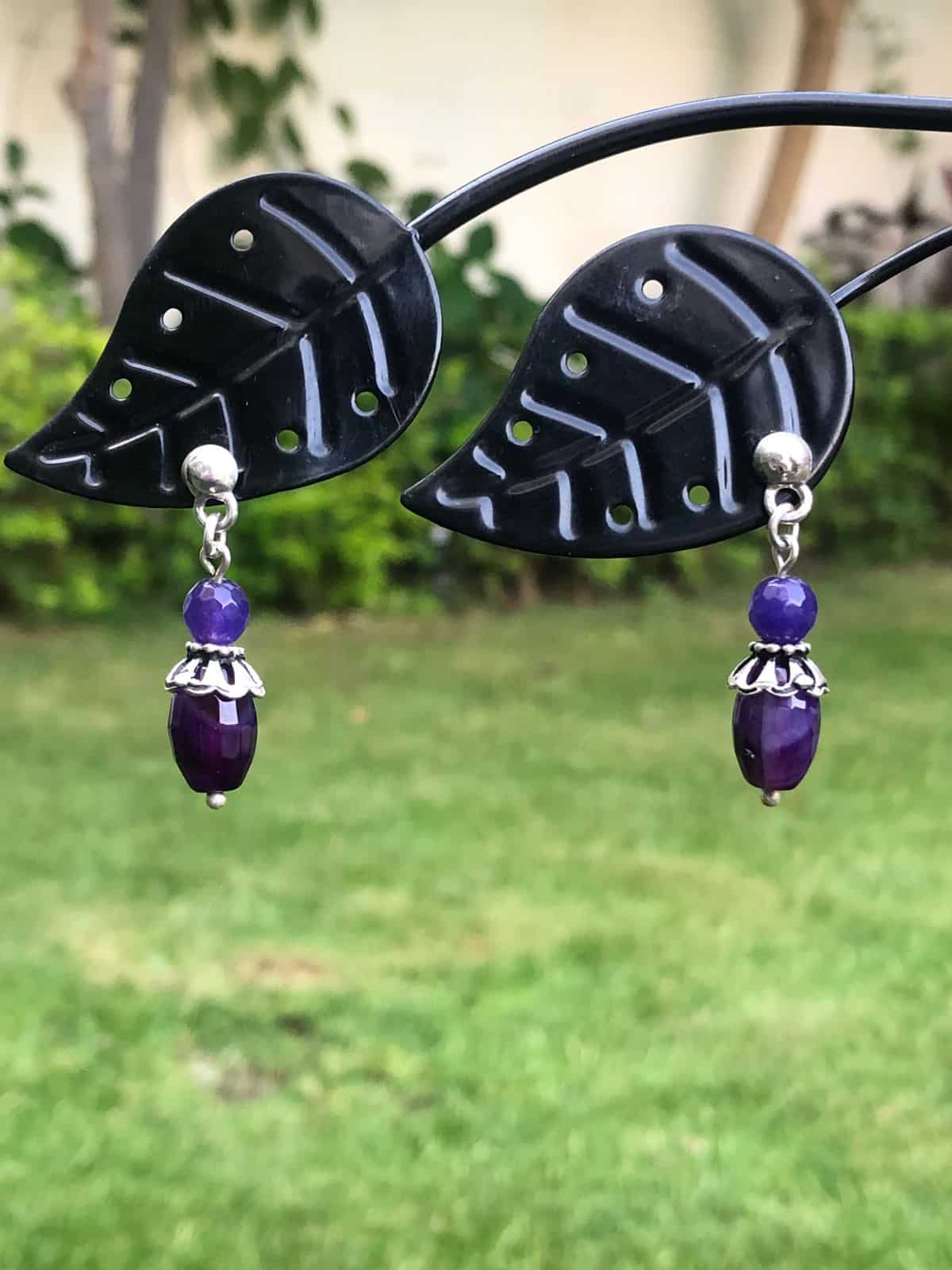 Handmade Original 925 Silver Amethyst Earring 1 Handmade Original 925 Silver Amethyst Earring