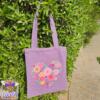 "flower heart" tote bag