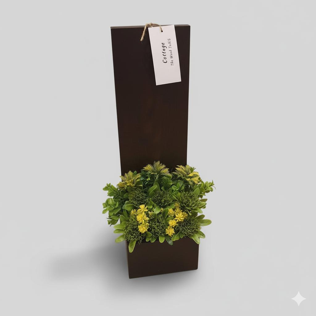 plain door sign with artificial flowers 4 door sign 15x50 2.2cm thic