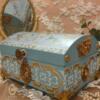 soft blue rococo jewelry box