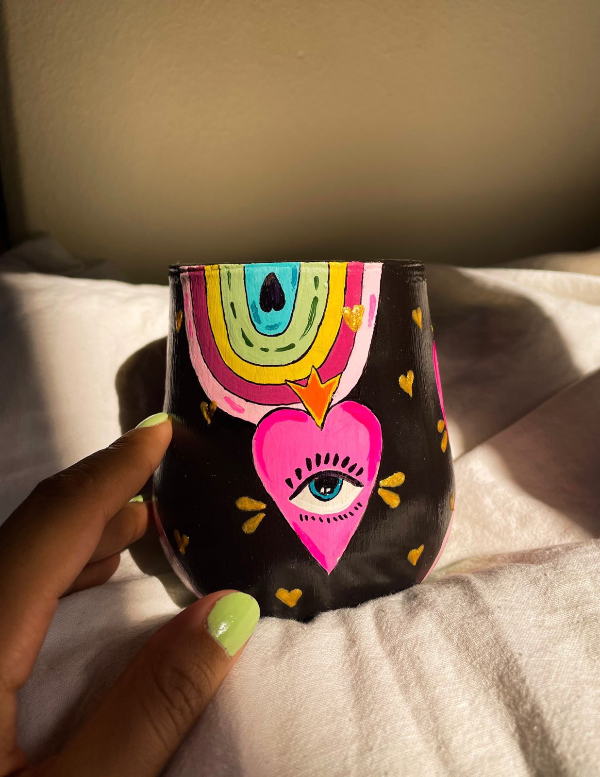 hand painted pottery vase 2 pottery vase