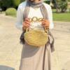 Golden Leather Clutch