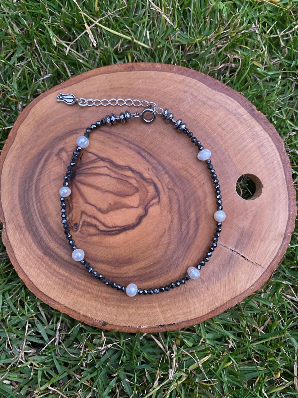 Handmade Original 925 Silver Hematite & Pearl Bracelet 2 WhatsApp Image 2025 11 20 at 5.51.38 PM