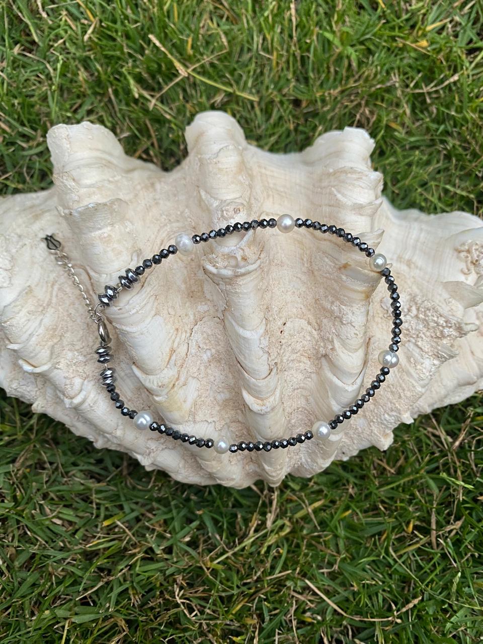 Handmade Original 925 Silver Hematite & Pearl Bracelet 6 WhatsApp Image 2025 11 20 at 5.51.49 PM