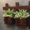 Terrace decorative with two boxes wall planter