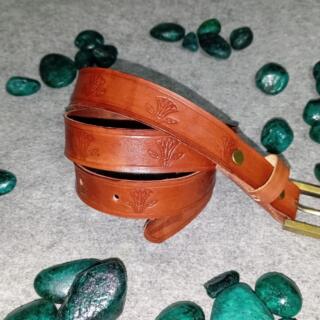 حزام جلد طبيعي اللوتس