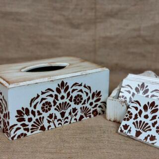 tissue box & coaster