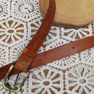 حزام جلد طبيعي حفر يدوي هفان