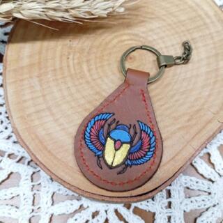 ميداليه جلد طبيعي جعران الوان