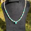 Handmade Original 925 Silver Pearl & Turquoise Necklace