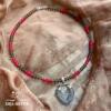 pink, light brown necklace
