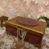royal burgundy & gold jewelry box