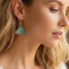Vintage & gold plated pyramidal earrings