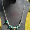 Handmade 925 Silver Blue Apatite & Pearl Necklace