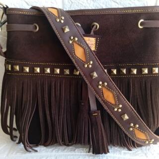 شنطه شمواه جلد طبيعي بشراشيب