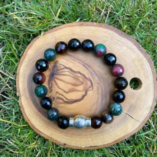 Handmade Original 925 Silver Indian Agate Bracelet