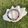 Handmade Original 925 Silver Rhodonite Mom Pendant Bracelet