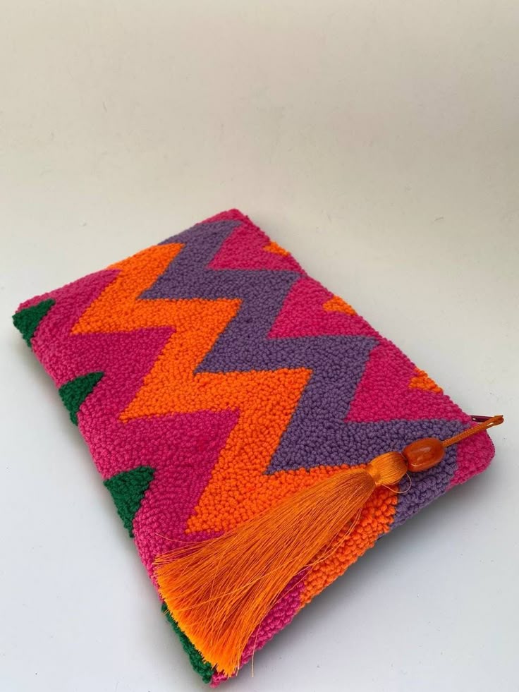 zigzag edge clutch - handmade statement bag 5 a30075201b5cfbb3a9c768bc82b9ea1c