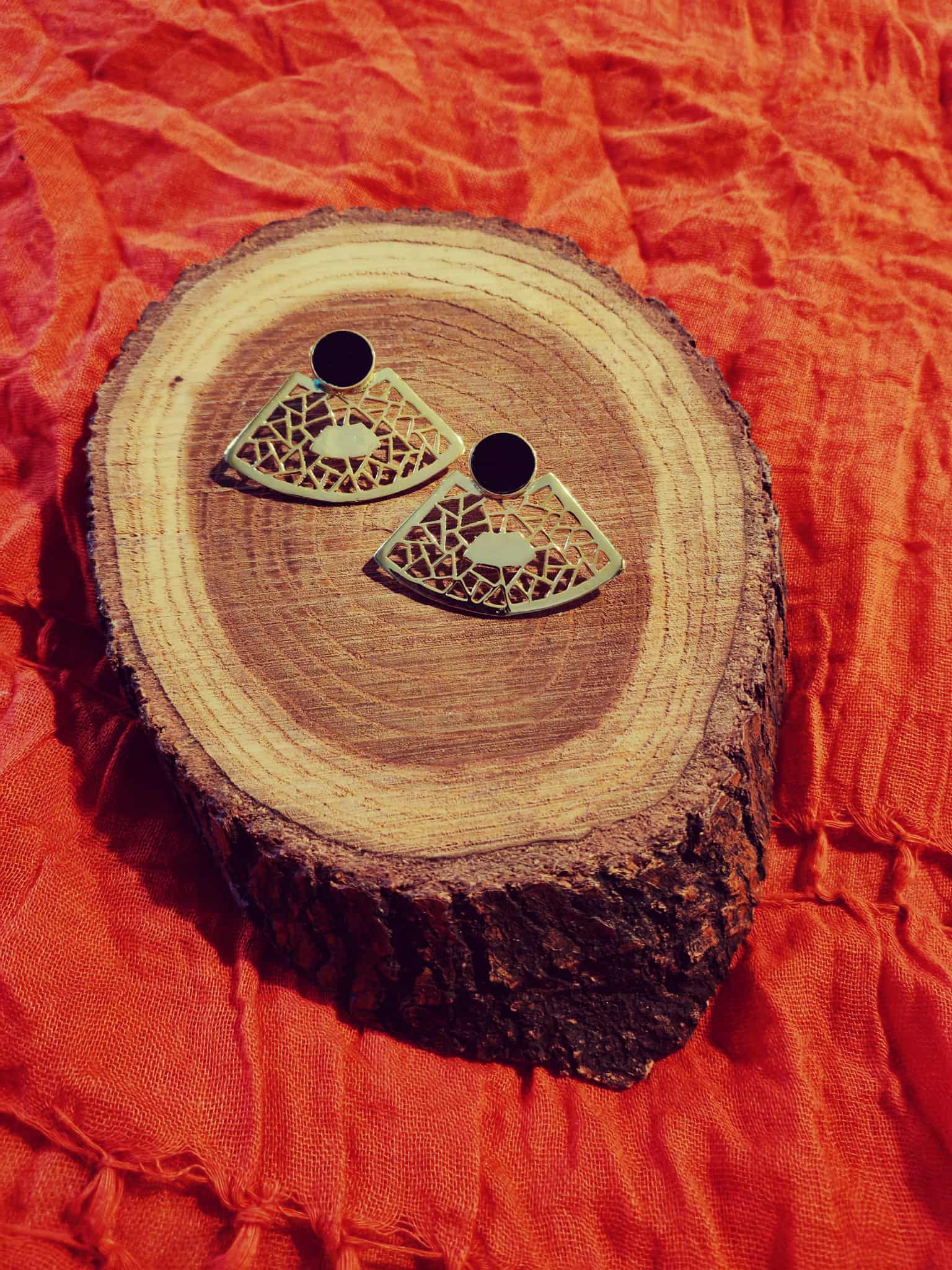 Brass gold plated earrings 1 Brass gold plated earrings