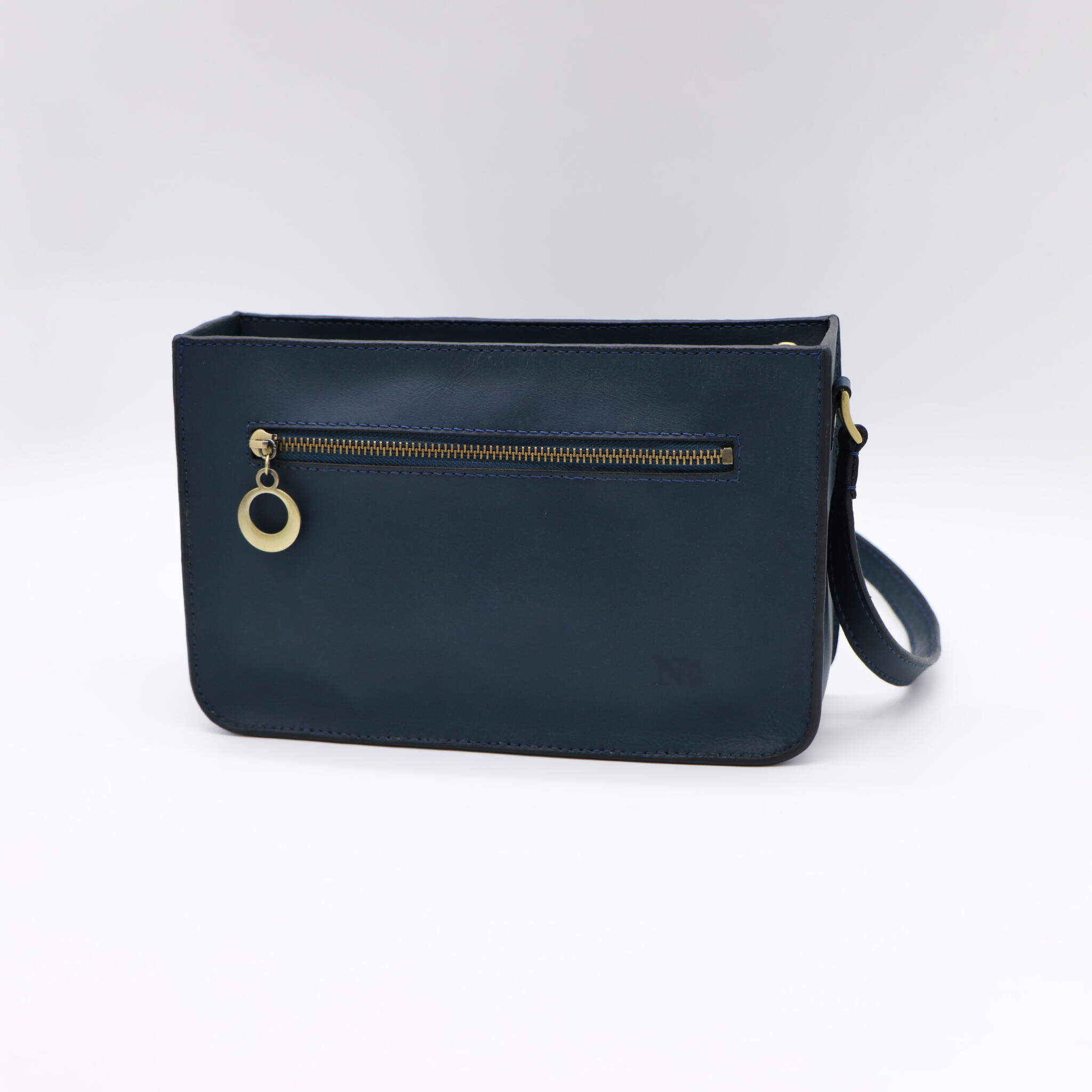 Dark blue genuine leather bag with colorful Cross stitching. 3 bag 19 scaled