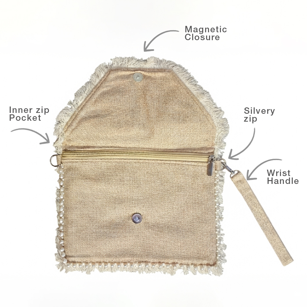 Clutch لؤلؤ 6 bag features square 1