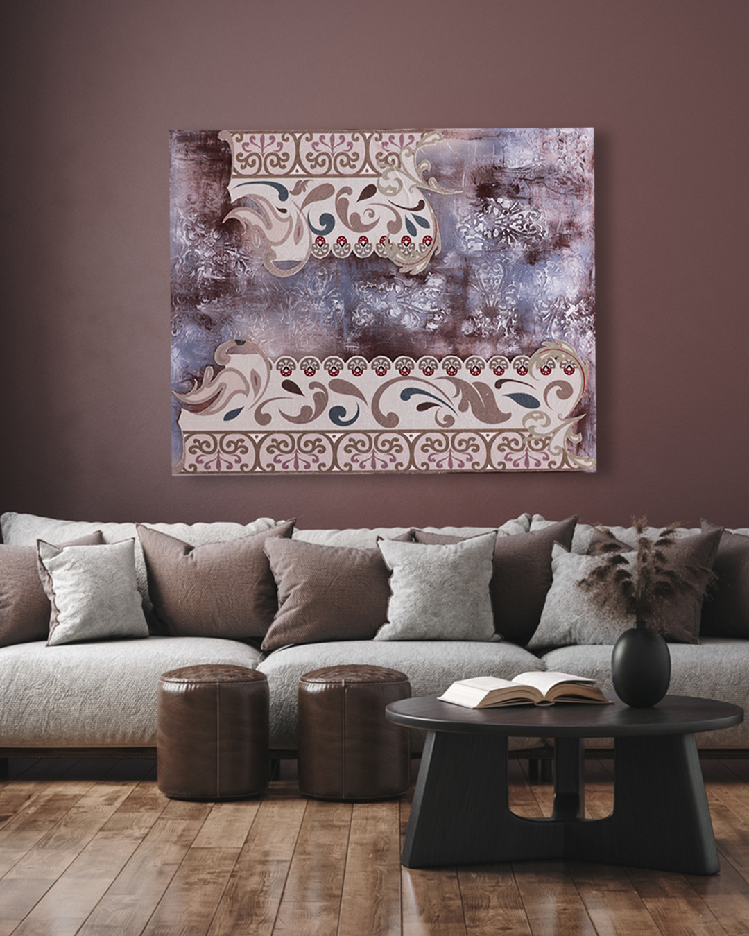 Textured and mixed media painting 3 carpet7