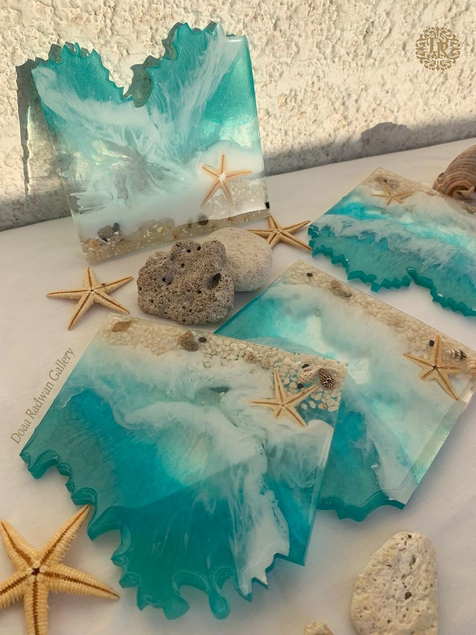 Ocean Wave Resin Coasters 9 coaster 1 10