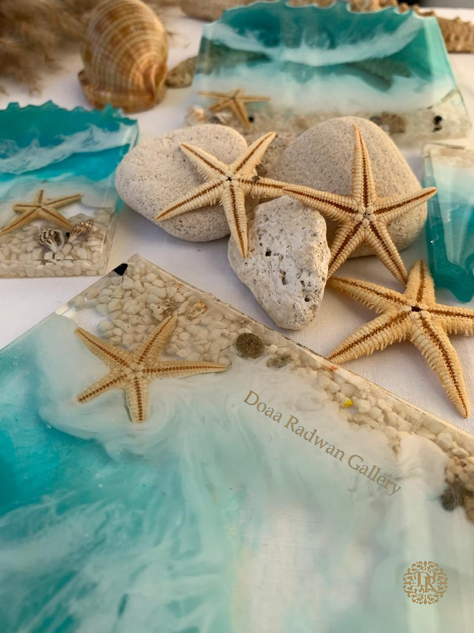 Ocean Wave Resin Coasters 3 coaster 1 3