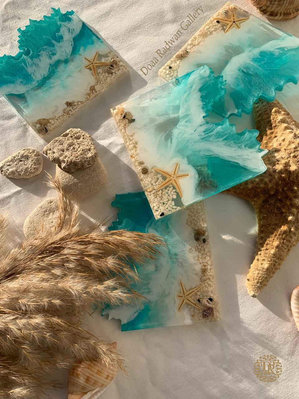 Ocean Wave Resin Coasters 8 coaster 1 9