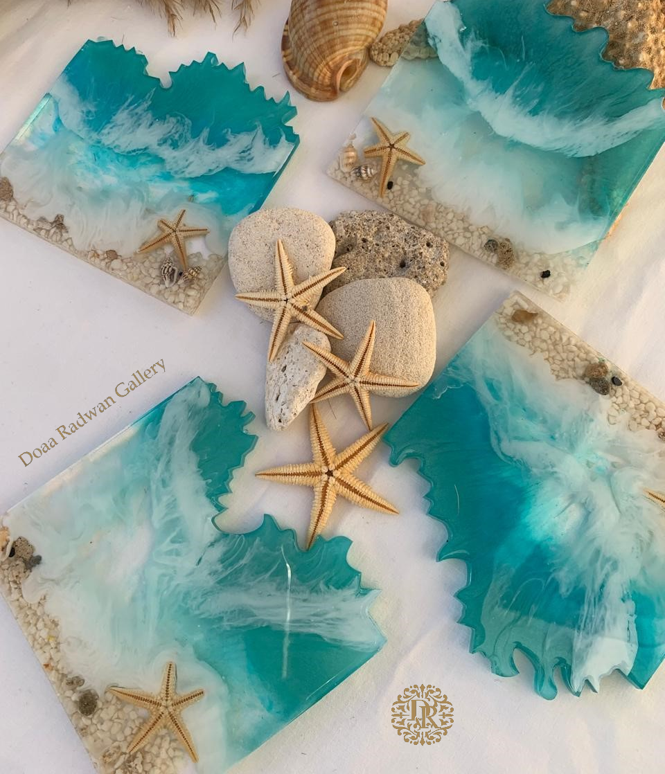 Ocean Wave Resin Coasters 1 Resin coasters