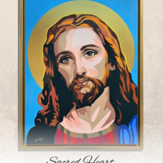 Jesus Sacred Heart Acrylic Painting