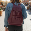 burgundy back bag