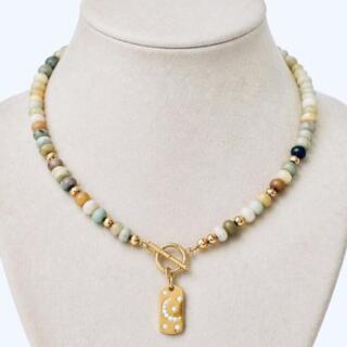 Amazonite, Agate necklace, one of kind