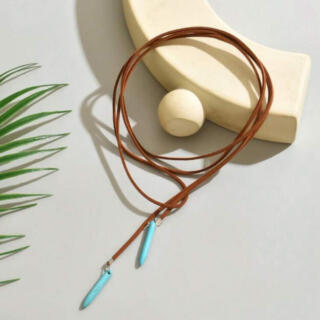 Long turquoise necklace