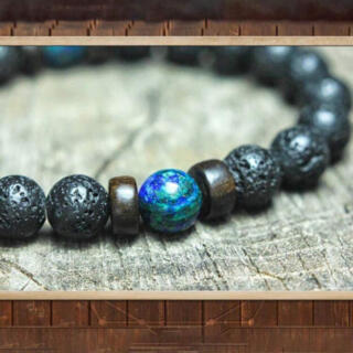 Black lava beed bracelet