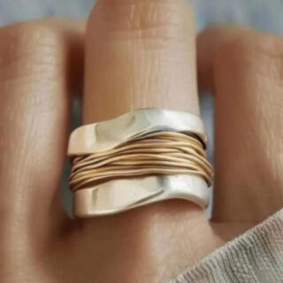 Bohemian shiny silver plated ring