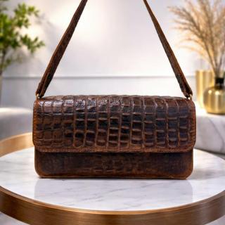 The elegant mocha [fully handmade natural leather bag]