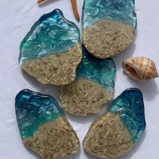Shoreline Keepsakes Resin Coasters