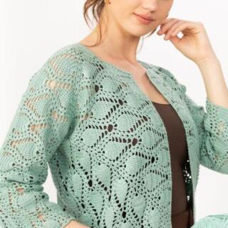 Silky Cotton Crochet Cardigan