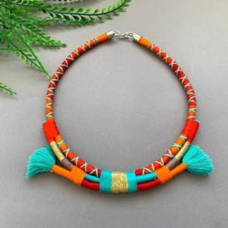 orange necklace