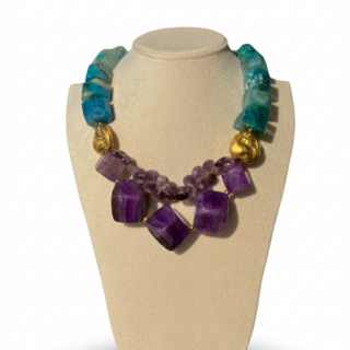Blue Elementa Natrual Stone Necklace