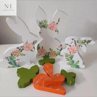 Easter rabbit decor set