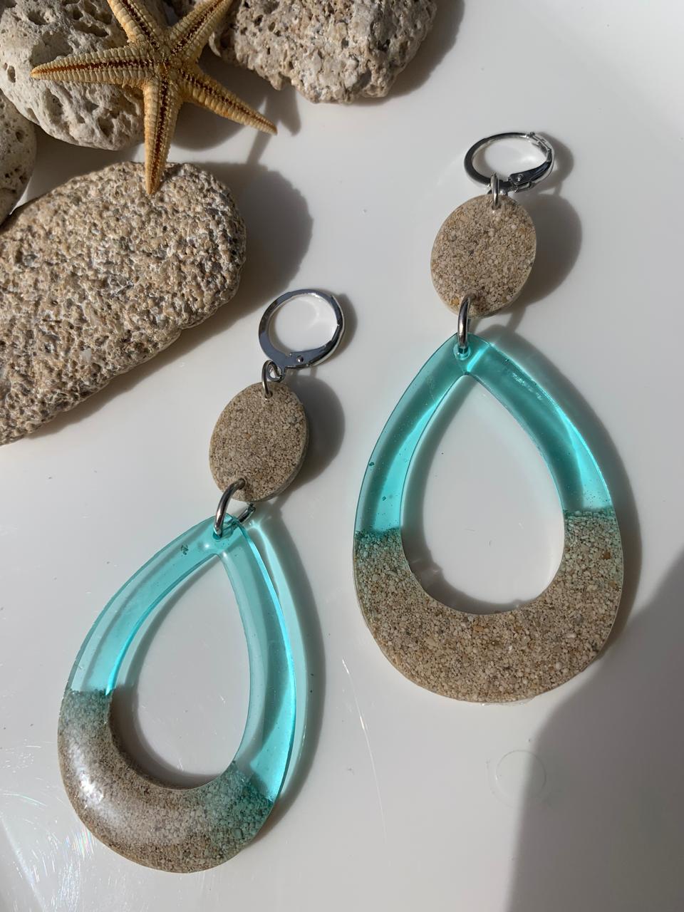 Shoreline Resin Hoops 2 earring2 2