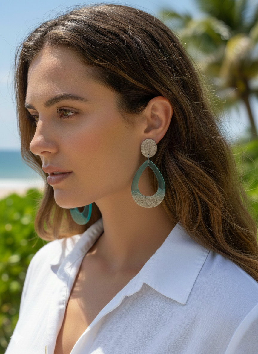 Shoreline Resin Hoops 3 earring2