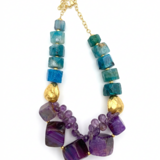 Blue Elementa Natural Stones Necklace