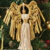 Big golden Christmas tree angel