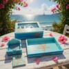 Summer Set: Tea Box, Tray and Coasters