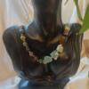 Aquamarine stones necklace