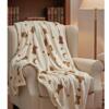 Teddy bears off-white blanket