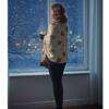 Teddy bears off-white shawl